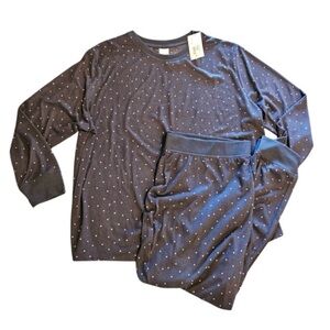 Stars above new black Polka Dot 2 piece Pajamas set women’s plus size 2X